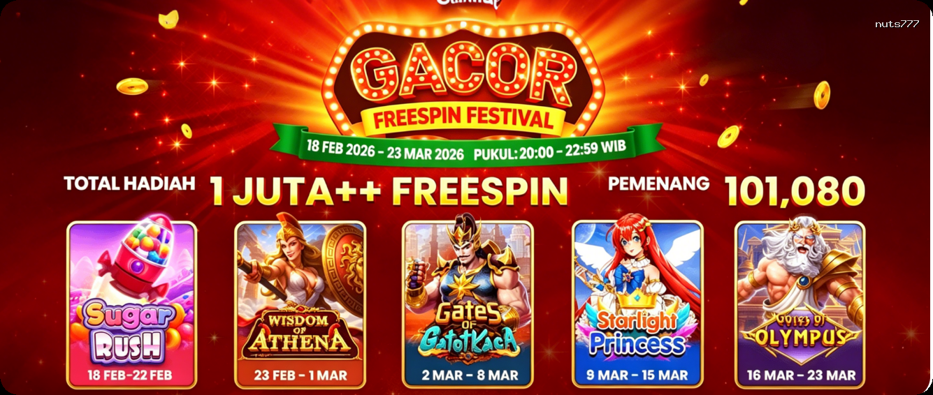 Login nuts777 Sekarang Bonus Melimpah